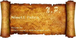 Németi Petra névjegykártya